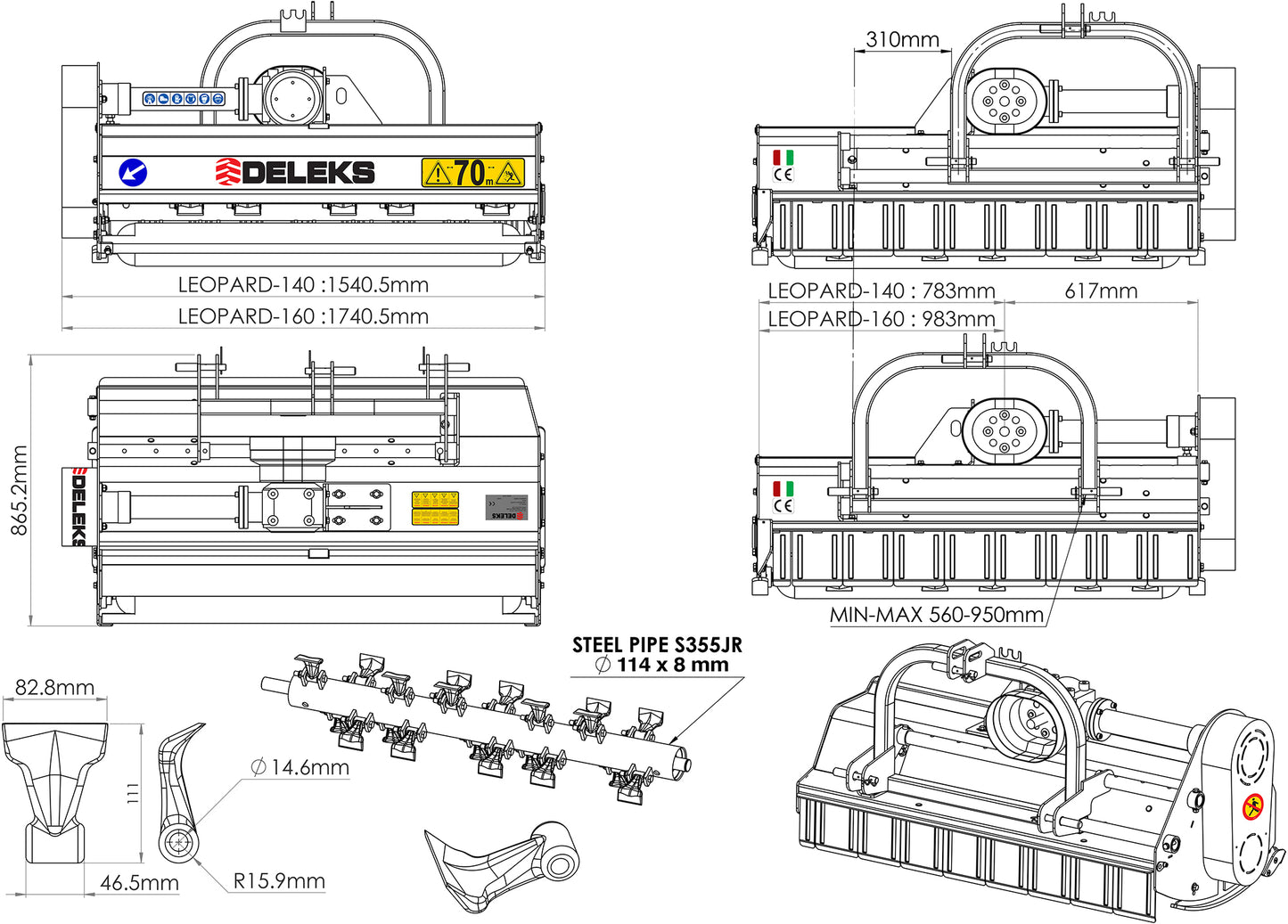 Deleks LEOPARD Sideshift Flail Mowers