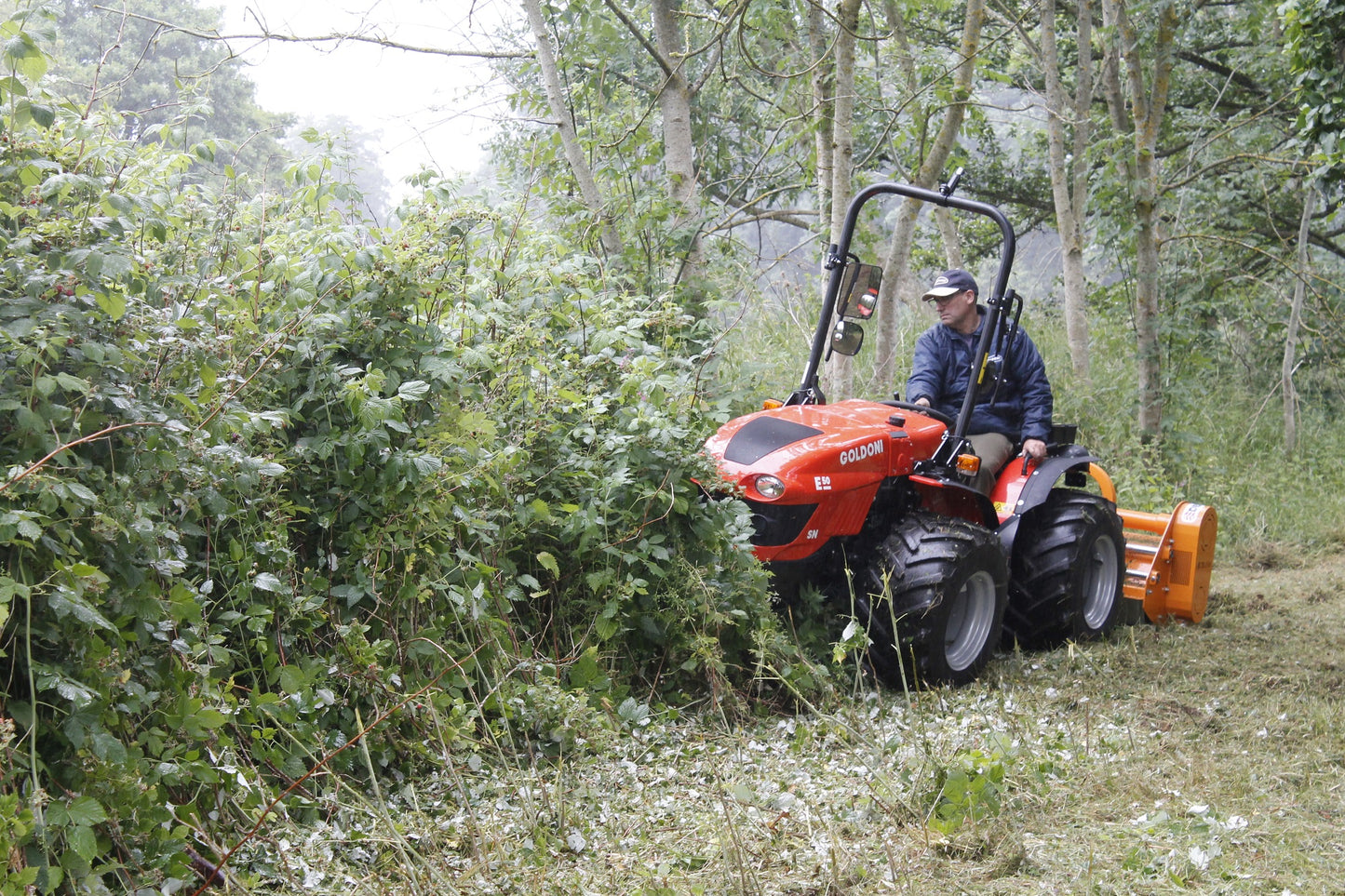 Goldoni E50SN All-Terrain Alpine Tractor with Deleks.uk Leopard Flail Mower from CTM