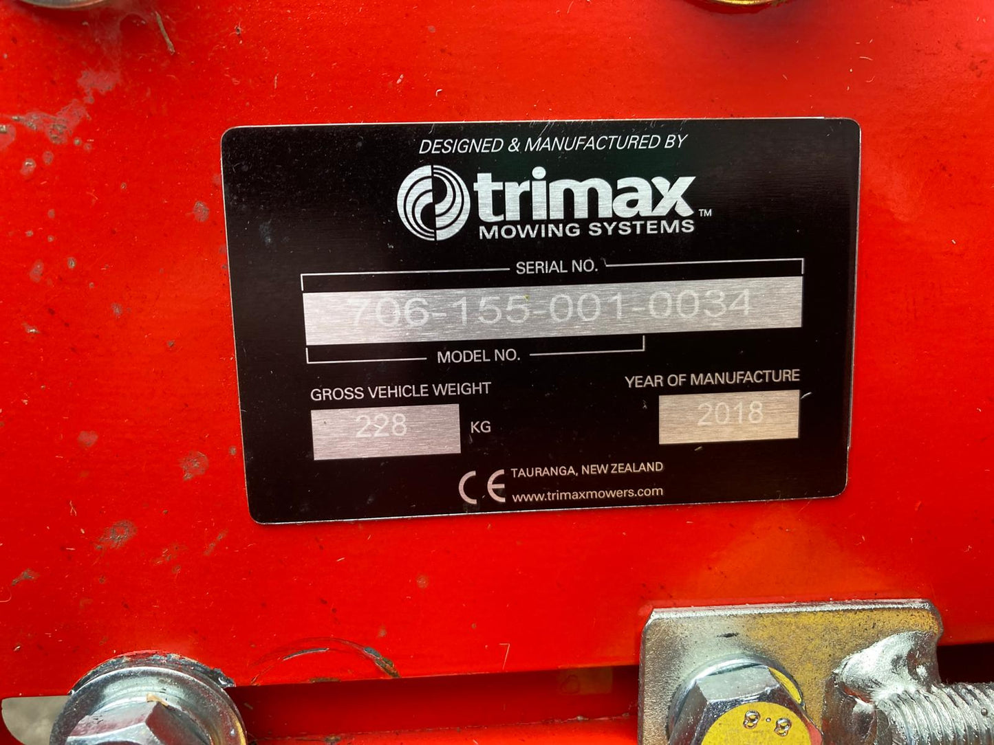 Secondhand Trimax Ezeemow FX155 for Compact Tractor - £2800 No VAT
